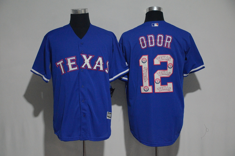 2017 MLB Texas Rangers #12 Odor Blue Fashion Edition Jerseys->seattle mariners->MLB Jersey
